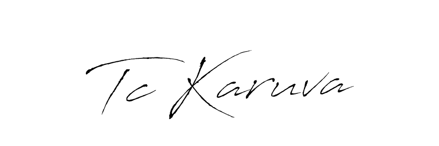Tc Karuva stylish signature style. Best Handwritten Sign (Antro_Vectra) for my name. Handwritten Signature Collection Ideas for my name Tc Karuva. Tc Karuva signature style 6 images and pictures png
