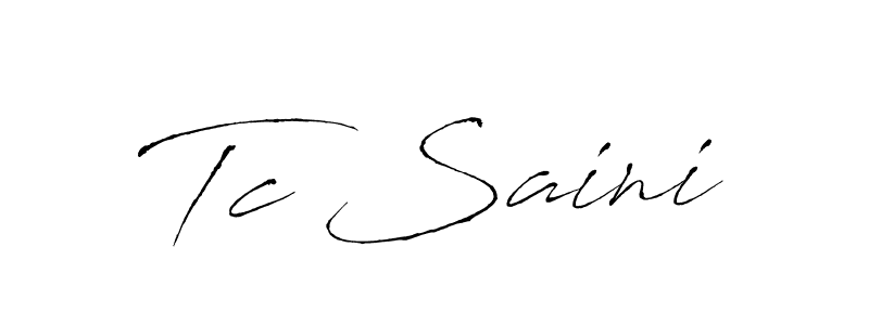 The best way (Antro_Vectra) to make a short signature is to pick only two or three words in your name. The name Tc Saini include a total of six letters. For converting this name. Tc Saini signature style 6 images and pictures png