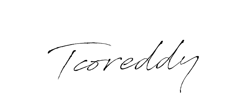 Create a beautiful signature design for name Tcoreddy. With this signature (Antro_Vectra) fonts, you can make a handwritten signature for free. Tcoreddy signature style 6 images and pictures png