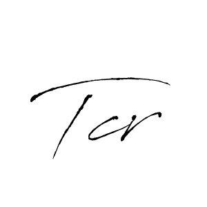 You should practise on your own different ways (Antro_Vectra) to write your name (Tcr) in signature. don't let someone else do it for you. Tcr signature style 6 images and pictures png