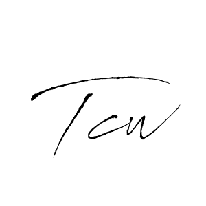 How to Draw Tcw signature style? Antro_Vectra is a latest design signature styles for name Tcw. Tcw signature style 6 images and pictures png