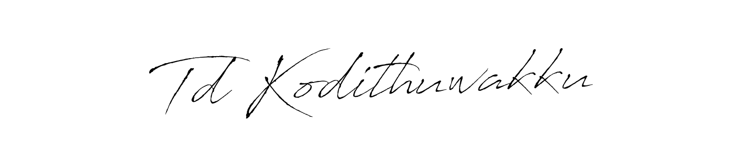 You can use this online signature creator to create a handwritten signature for the name Td Kodithuwakku. This is the best online autograph maker. Td Kodithuwakku signature style 6 images and pictures png