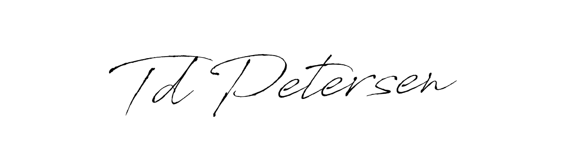 Similarly Antro_Vectra is the best handwritten signature design. Signature creator online .You can use it as an online autograph creator for name Td Petersen. Td Petersen signature style 6 images and pictures png