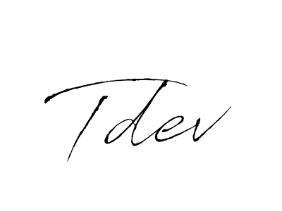 Also we have Tdev name is the best signature style. Create professional handwritten signature collection using Antro_Vectra autograph style. Tdev signature style 6 images and pictures png