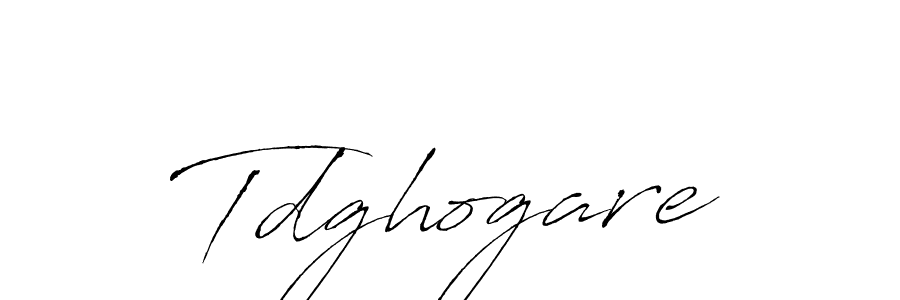 Make a beautiful signature design for name Tdghogare. With this signature (Antro_Vectra) style, you can create a handwritten signature for free. Tdghogare signature style 6 images and pictures png