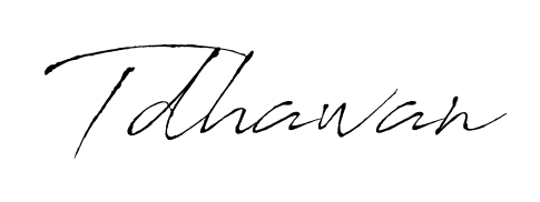 Turn your name Tdhawan into a signature brand with Antro_Vectra styling. Download in standard PNG or transparent format anytime. Tdhawan signature style 6 images and pictures png