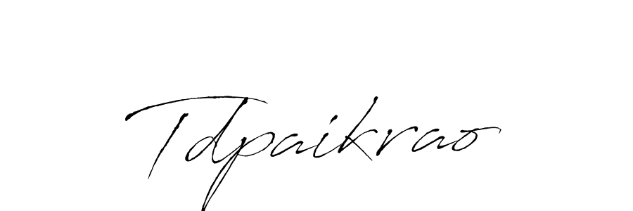How to make Tdpaikrao name signature. Use Antro_Vectra style for creating short signs online. This is the latest handwritten sign. Tdpaikrao signature style 6 images and pictures png