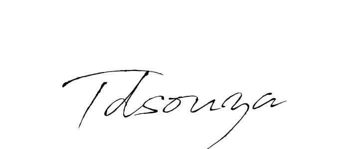 You should practise on your own different ways (Antro_Vectra) to write your name (Tdsouza) in signature. don't let someone else do it for you. Tdsouza signature style 6 images and pictures png