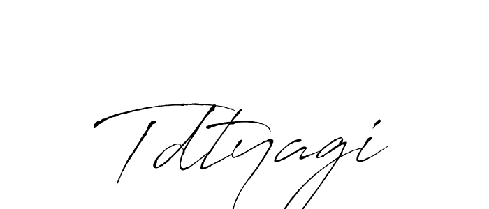 The best way (Antro_Vectra) to make a short signature is to pick only two or three words in your name. The name Tdtyagi include a total of six letters. For converting this name. Tdtyagi signature style 6 images and pictures png