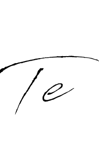 Te stylish signature style. Best Handwritten Sign (Antro_Vectra) for my name. Handwritten Signature Collection Ideas for my name Te. Te signature style 6 images and pictures png