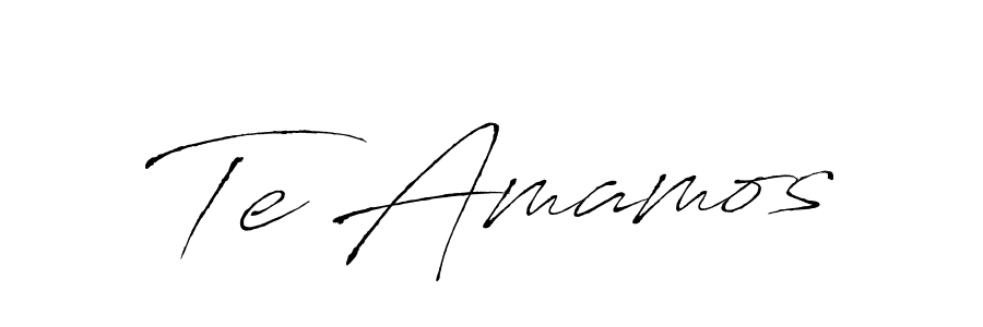 Use a signature maker to create a handwritten signature online. With this signature software, you can design (Antro_Vectra) your own signature for name Te Amamos. Te Amamos signature style 6 images and pictures png