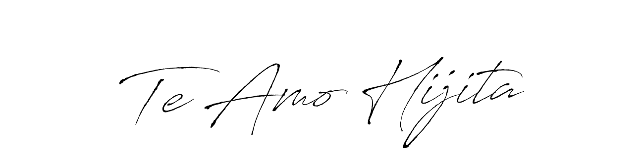 if you are searching for the best signature style for your name Te Amo Hijita. so please give up your signature search. here we have designed multiple signature styles  using Antro_Vectra. Te Amo Hijita signature style 6 images and pictures png