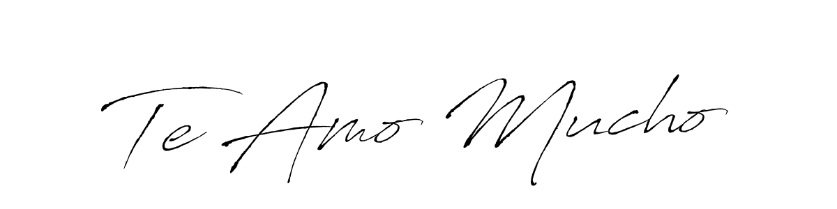 Use a signature maker to create a handwritten signature online. With this signature software, you can design (Antro_Vectra) your own signature for name Te Amo Mucho. Te Amo Mucho signature style 6 images and pictures png