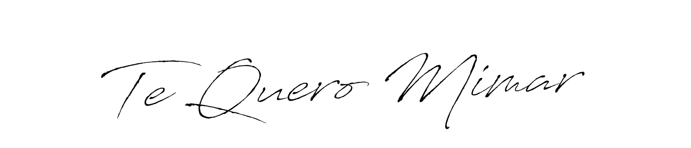 Similarly Antro_Vectra is the best handwritten signature design. Signature creator online .You can use it as an online autograph creator for name Te Quero Mimar. Te Quero Mimar signature style 6 images and pictures png