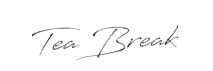 Create a beautiful signature design for name Tea Break. With this signature (Antro_Vectra) fonts, you can make a handwritten signature for free. Tea Break signature style 6 images and pictures png