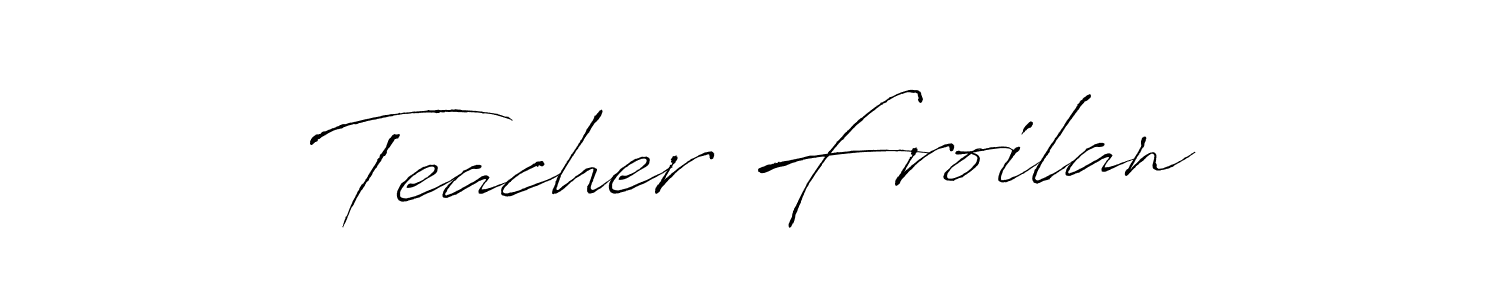 Antro_Vectra is a professional signature style that is perfect for those who want to add a touch of class to their signature. It is also a great choice for those who want to make their signature more unique. Get Teacher Froilan name to fancy signature for free. Teacher Froilan signature style 6 images and pictures png