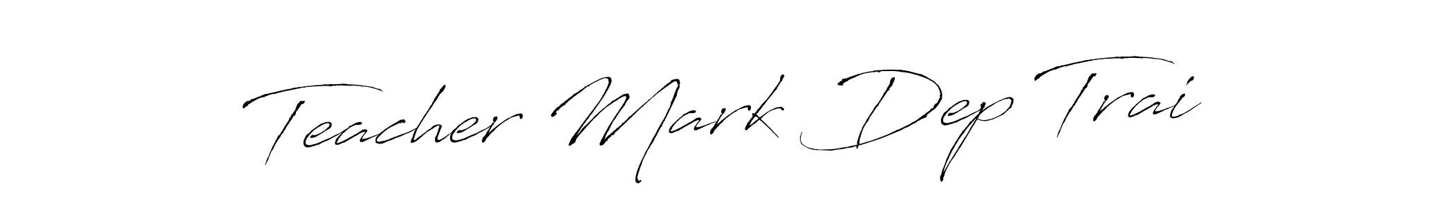 Similarly Antro_Vectra is the best handwritten signature design. Signature creator online .You can use it as an online autograph creator for name Teacher Mark Dep Trai. Teacher Mark Dep Trai signature style 6 images and pictures png