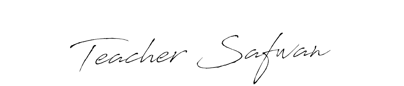 Teacher Safwan stylish signature style. Best Handwritten Sign (Antro_Vectra) for my name. Handwritten Signature Collection Ideas for my name Teacher Safwan. Teacher Safwan signature style 6 images and pictures png