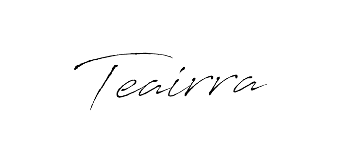 Design your own signature with our free online signature maker. With this signature software, you can create a handwritten (Antro_Vectra) signature for name Teairra. Teairra signature style 6 images and pictures png