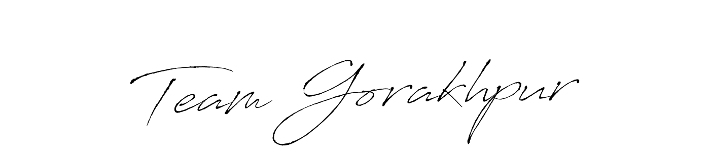 Create a beautiful signature design for name Team Gorakhpur. With this signature (Antro_Vectra) fonts, you can make a handwritten signature for free. Team Gorakhpur signature style 6 images and pictures png