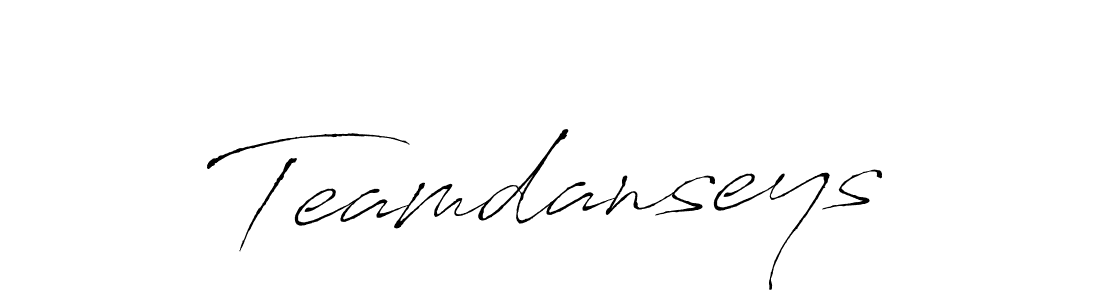 Design your own signature with our free online signature maker. With this signature software, you can create a handwritten (Antro_Vectra) signature for name Teamdanseys. Teamdanseys signature style 6 images and pictures png