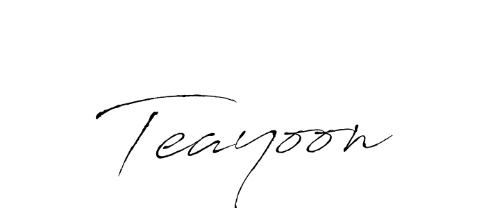 if you are searching for the best signature style for your name Teayoon. so please give up your signature search. here we have designed multiple signature styles  using Antro_Vectra. Teayoon signature style 6 images and pictures png