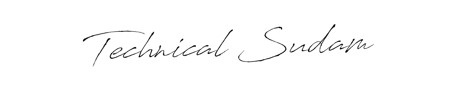 Use a signature maker to create a handwritten signature online. With this signature software, you can design (Antro_Vectra) your own signature for name Technical Sudam. Technical Sudam signature style 6 images and pictures png