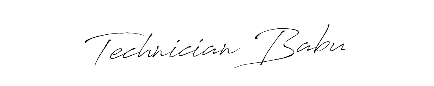 How to make Technician Babu name signature. Use Antro_Vectra style for creating short signs online. This is the latest handwritten sign. Technician Babu signature style 6 images and pictures png