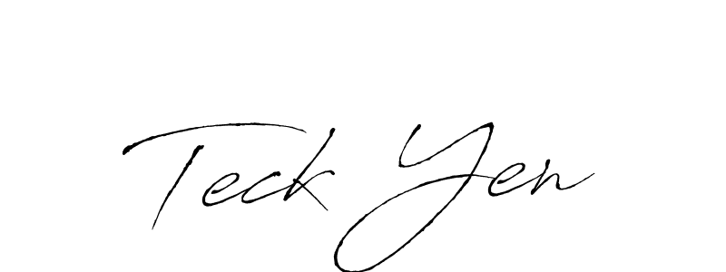 Teck Yen stylish signature style. Best Handwritten Sign (Antro_Vectra) for my name. Handwritten Signature Collection Ideas for my name Teck Yen. Teck Yen signature style 6 images and pictures png