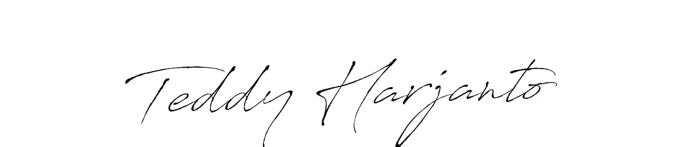 Create a beautiful signature design for name Teddy Harjanto. With this signature (Antro_Vectra) fonts, you can make a handwritten signature for free. Teddy Harjanto signature style 6 images and pictures png