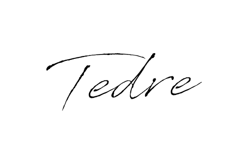 Make a beautiful signature design for name Tedre. With this signature (Antro_Vectra) style, you can create a handwritten signature for free. Tedre signature style 6 images and pictures png