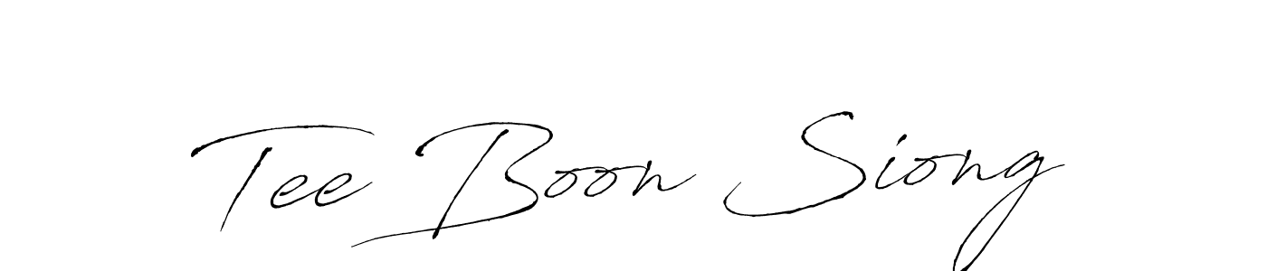 Tee Boon Siong stylish signature style. Best Handwritten Sign (Antro_Vectra) for my name. Handwritten Signature Collection Ideas for my name Tee Boon Siong. Tee Boon Siong signature style 6 images and pictures png