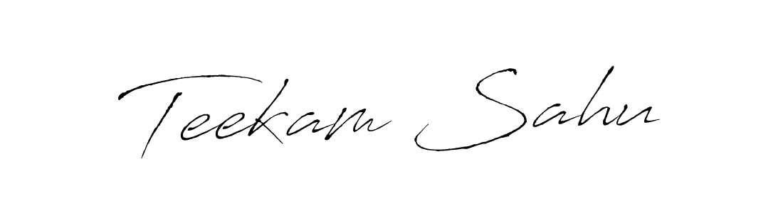 This is the best signature style for the Teekam Sahu name. Also you like these signature font (Antro_Vectra). Mix name signature. Teekam Sahu signature style 6 images and pictures png