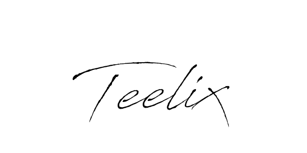 Teelix stylish signature style. Best Handwritten Sign (Antro_Vectra) for my name. Handwritten Signature Collection Ideas for my name Teelix. Teelix signature style 6 images and pictures png