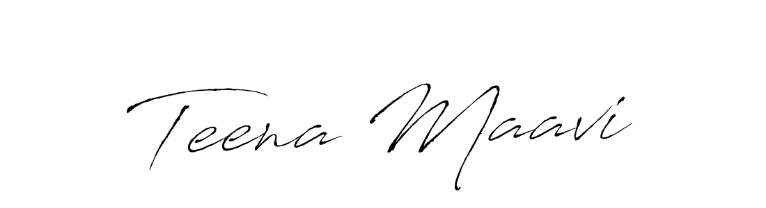 How to make Teena Maavi signature? Antro_Vectra is a professional autograph style. Create handwritten signature for Teena Maavi name. Teena Maavi signature style 6 images and pictures png