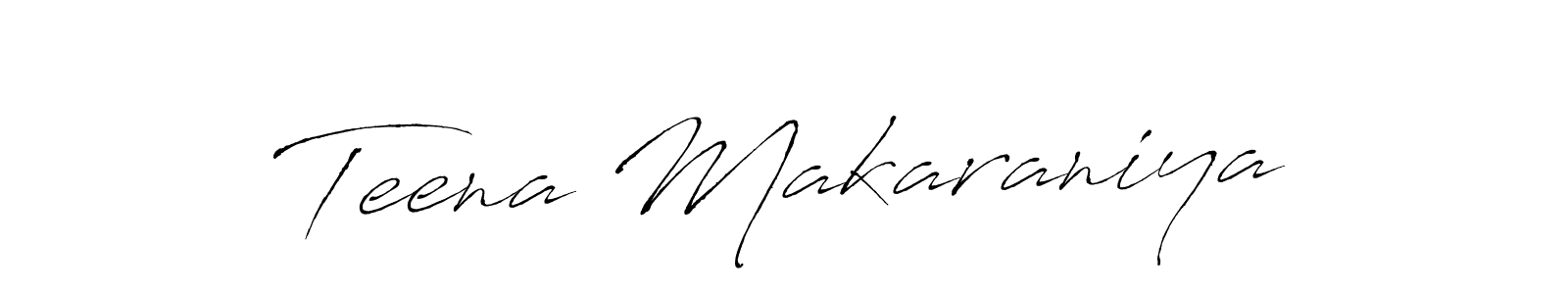 Teena Makaraniya stylish signature style. Best Handwritten Sign (Antro_Vectra) for my name. Handwritten Signature Collection Ideas for my name Teena Makaraniya. Teena Makaraniya signature style 6 images and pictures png
