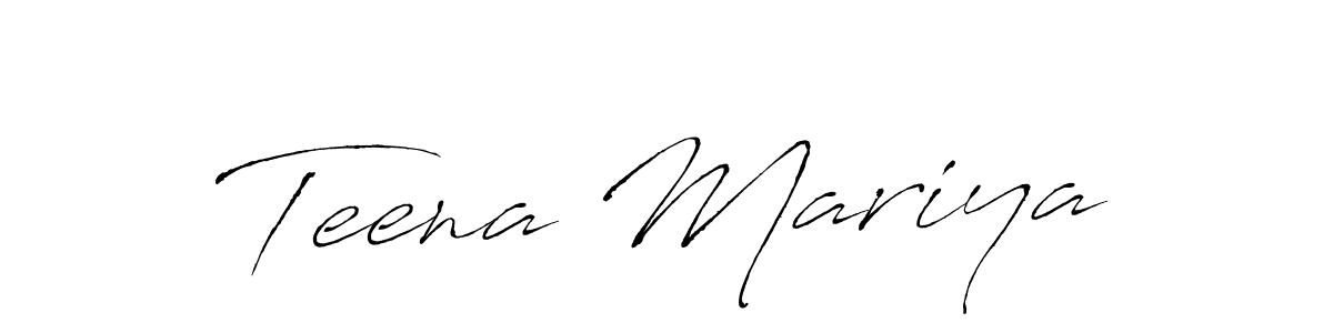 How to make Teena Mariya signature? Antro_Vectra is a professional autograph style. Create handwritten signature for Teena Mariya name. Teena Mariya signature style 6 images and pictures png