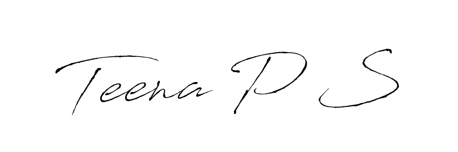 Make a beautiful signature design for name Teena P S. Use this online signature maker to create a handwritten signature for free. Teena P S signature style 6 images and pictures png