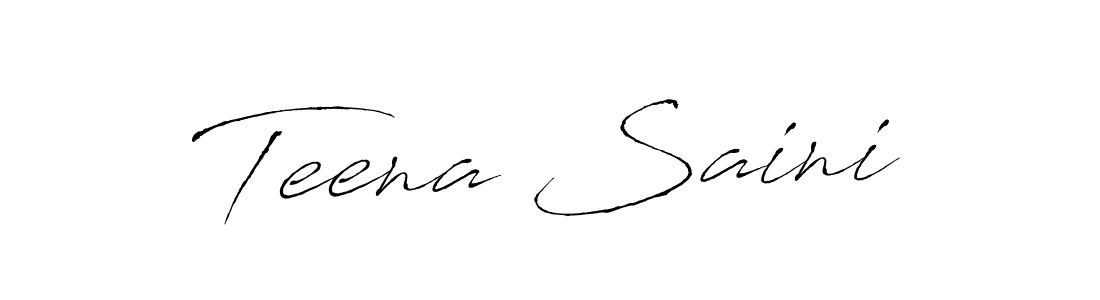 The best way (Antro_Vectra) to make a short signature is to pick only two or three words in your name. The name Teena Saini include a total of six letters. For converting this name. Teena Saini signature style 6 images and pictures png