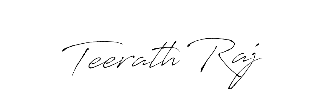 Also You can easily find your signature by using the search form. We will create Teerath Raj name handwritten signature images for you free of cost using Antro_Vectra sign style. Teerath Raj signature style 6 images and pictures png