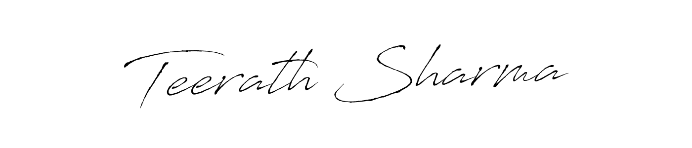 Make a short Teerath Sharma signature style. Manage your documents anywhere anytime using Antro_Vectra. Create and add eSignatures, submit forms, share and send files easily. Teerath Sharma signature style 6 images and pictures png