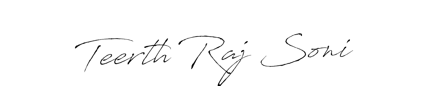 You should practise on your own different ways (Antro_Vectra) to write your name (Teerth Raj Soni) in signature. don't let someone else do it for you. Teerth Raj Soni signature style 6 images and pictures png