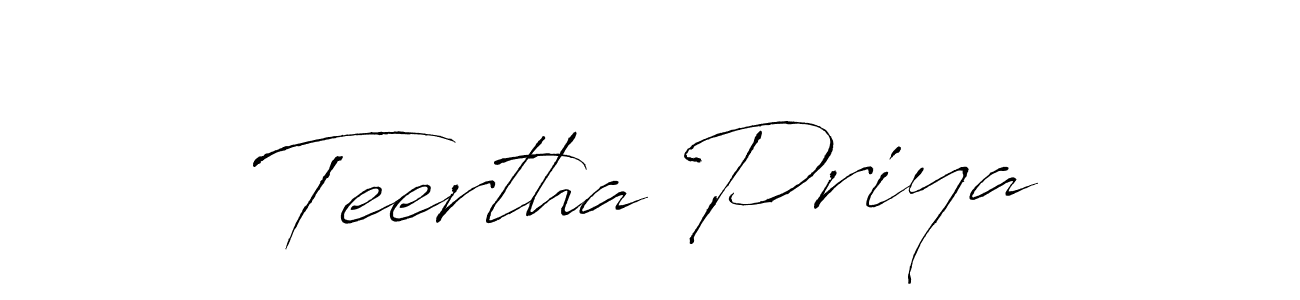 if you are searching for the best signature style for your name Teertha Priya. so please give up your signature search. here we have designed multiple signature styles  using Antro_Vectra. Teertha Priya signature style 6 images and pictures png