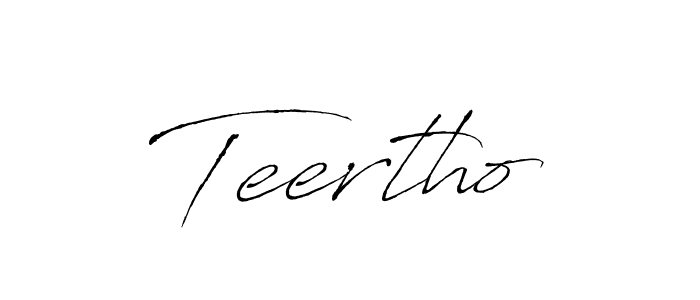 if you are searching for the best signature style for your name Teertho. so please give up your signature search. here we have designed multiple signature styles  using Antro_Vectra. Teertho signature style 6 images and pictures png