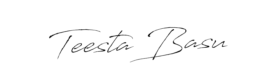 Antro_Vectra is a professional signature style that is perfect for those who want to add a touch of class to their signature. It is also a great choice for those who want to make their signature more unique. Get Teesta Basu name to fancy signature for free. Teesta Basu signature style 6 images and pictures png