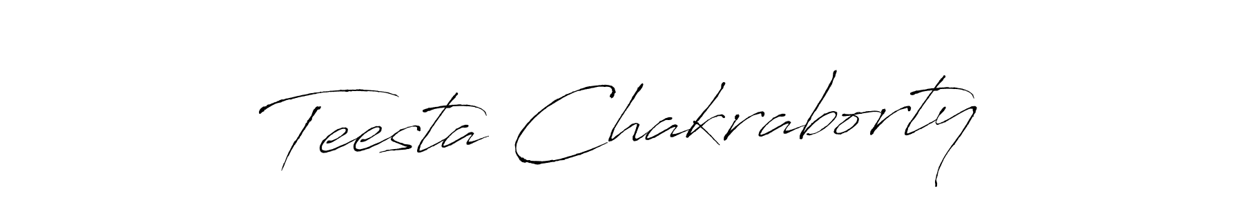 Teesta Chakraborty stylish signature style. Best Handwritten Sign (Antro_Vectra) for my name. Handwritten Signature Collection Ideas for my name Teesta Chakraborty. Teesta Chakraborty signature style 6 images and pictures png