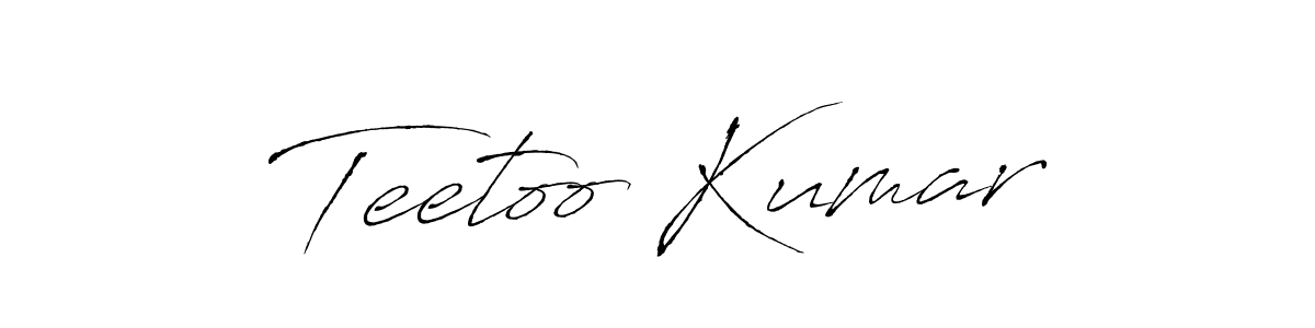 Similarly Antro_Vectra is the best handwritten signature design. Signature creator online .You can use it as an online autograph creator for name Teetoo Kumar. Teetoo Kumar signature style 6 images and pictures png