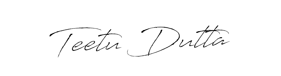 How to make Teetu Dutta name signature. Use Antro_Vectra style for creating short signs online. This is the latest handwritten sign. Teetu Dutta signature style 6 images and pictures png