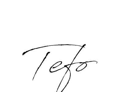 How to make Tefo signature? Antro_Vectra is a professional autograph style. Create handwritten signature for Tefo name. Tefo signature style 6 images and pictures png