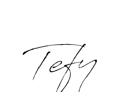 Create a beautiful signature design for name Tefy. With this signature (Antro_Vectra) fonts, you can make a handwritten signature for free. Tefy signature style 6 images and pictures png